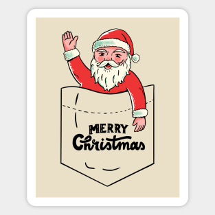 Christmas pocket santa Magnet